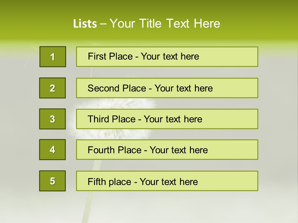 Pollenflug Pusteblume Sommer PowerPoint Template
