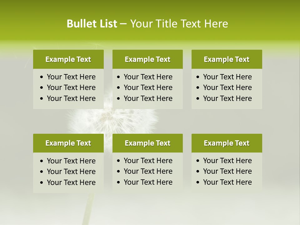 Pollenflug Pusteblume Sommer PowerPoint Template