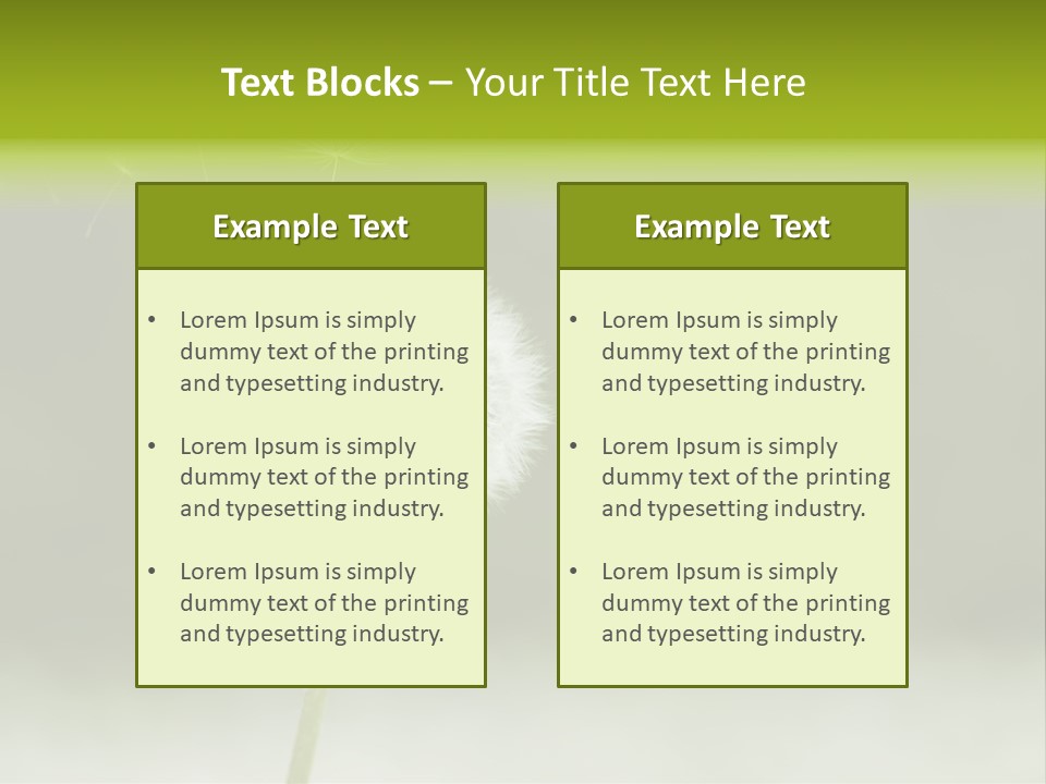 Pollenflug Pusteblume Sommer PowerPoint Template