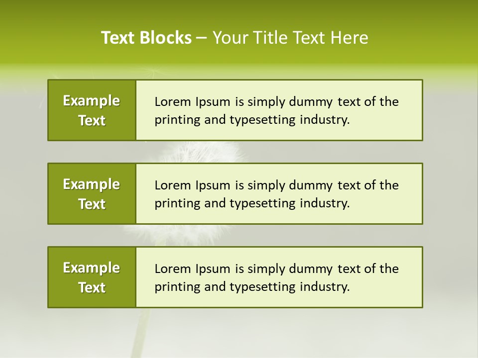 Pollenflug Pusteblume Sommer PowerPoint Template