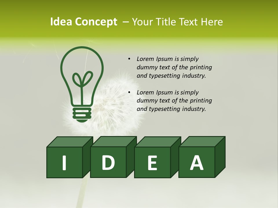 Pollenflug Pusteblume Sommer PowerPoint Template