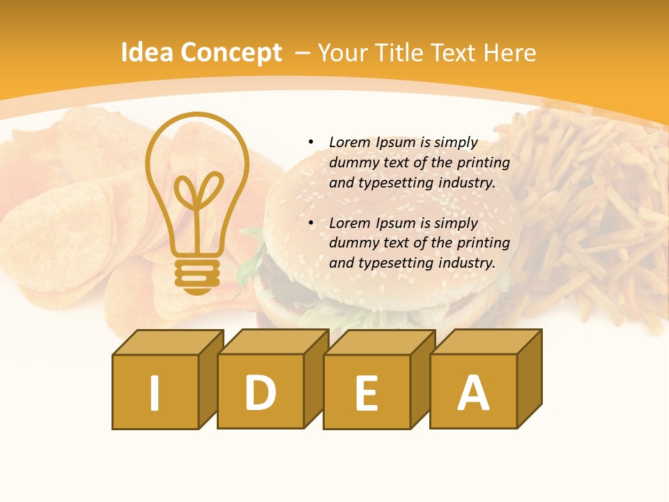 Heap Fry Many PowerPoint Template