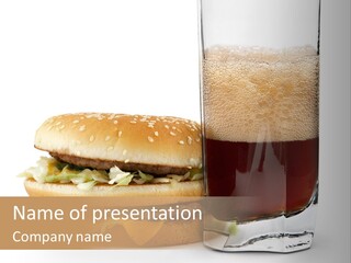 Fast White Background Hamburger PowerPoint Template