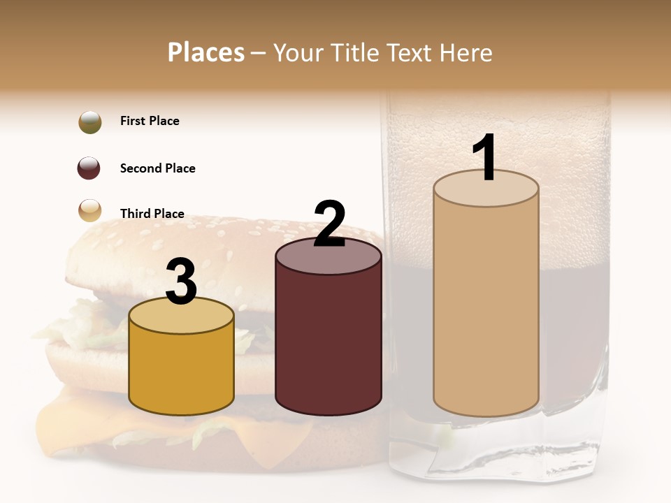 Fast White Background Hamburger PowerPoint Template