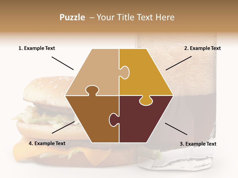 Fast White Background Hamburger PowerPoint Template