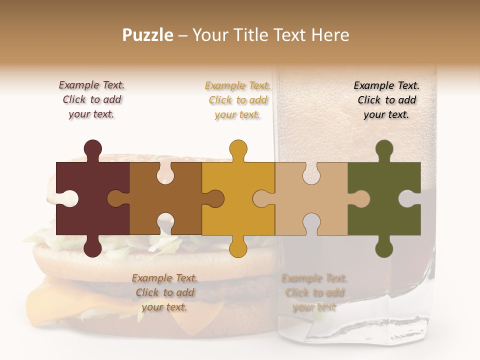 Fast White Background Hamburger PowerPoint Template