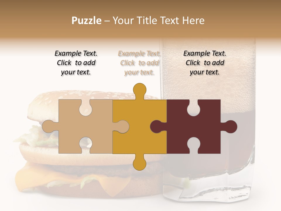 Fast White Background Hamburger PowerPoint Template