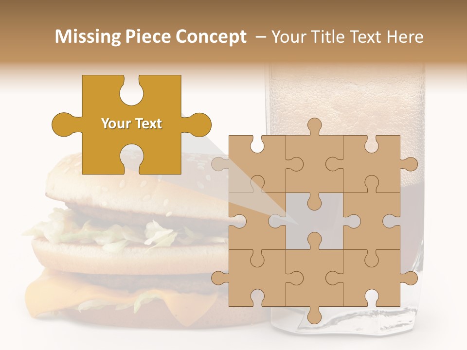 Fast White Background Hamburger PowerPoint Template