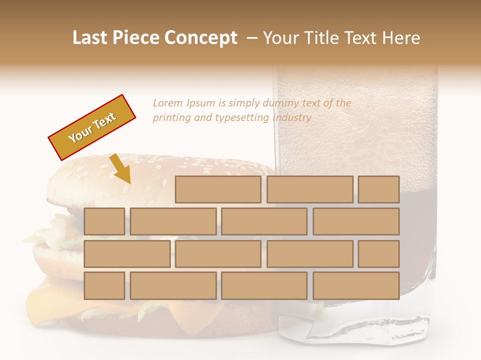 Fast White Background Hamburger PowerPoint Template