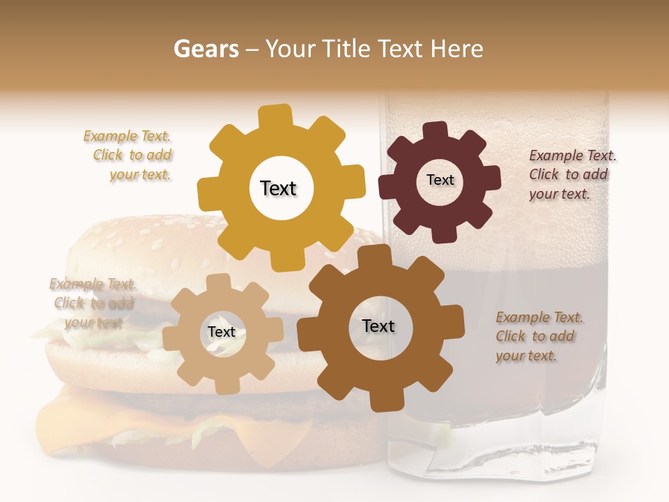 Fast White Background Hamburger PowerPoint Template