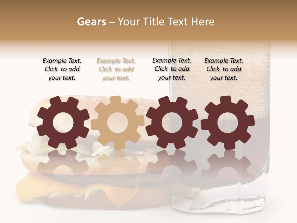 Fast White Background Hamburger PowerPoint Template