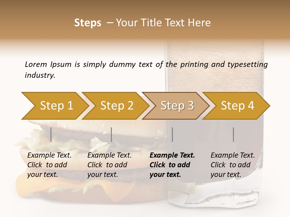 Fast White Background Hamburger PowerPoint Template