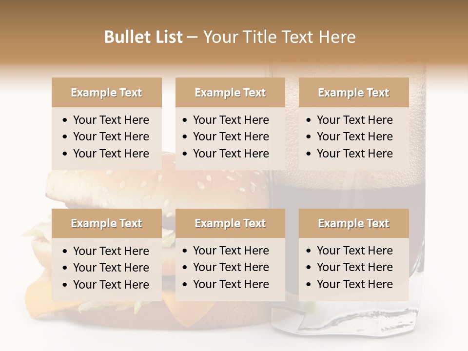 Fast White Background Hamburger PowerPoint Template