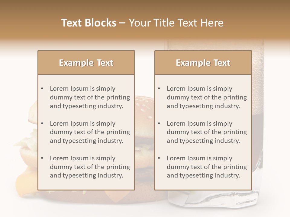 Fast White Background Hamburger PowerPoint Template