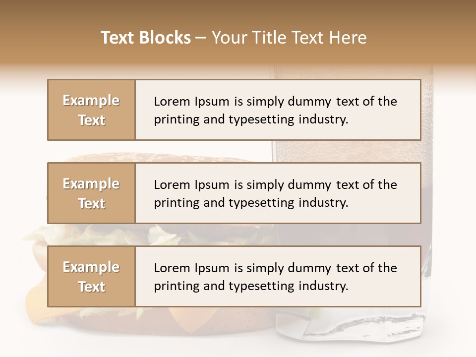 Fast White Background Hamburger PowerPoint Template