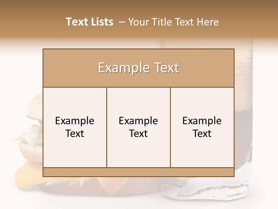 Fast White Background Hamburger PowerPoint Template