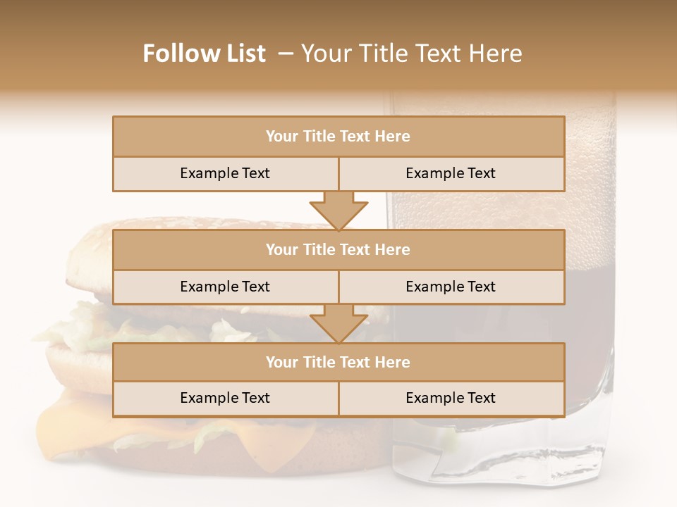 Fast White Background Hamburger PowerPoint Template