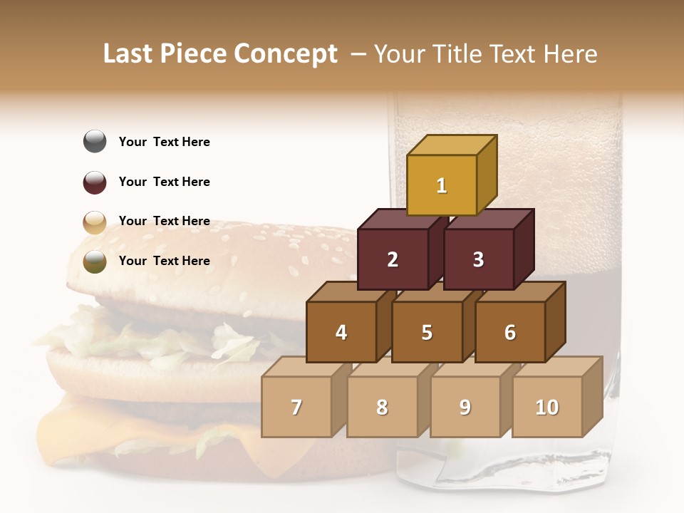 Fast White Background Hamburger PowerPoint Template