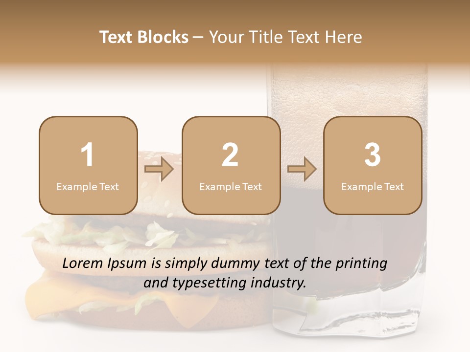 Fast White Background Hamburger PowerPoint Template