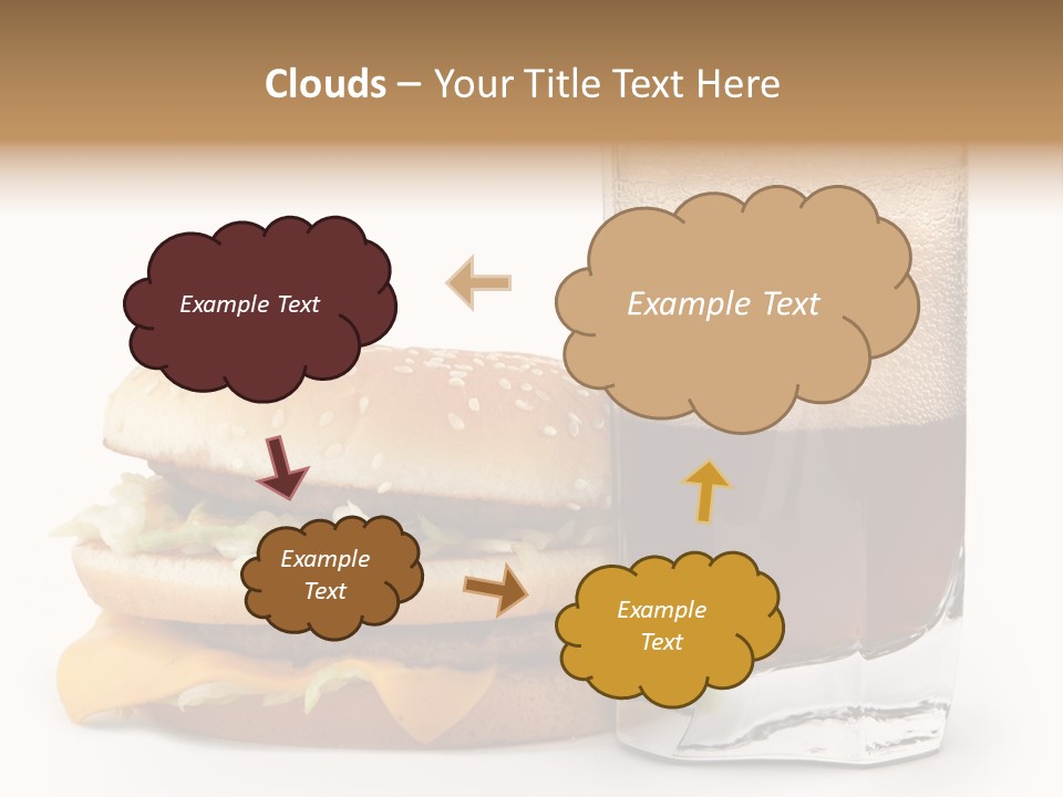 Fast White Background Hamburger PowerPoint Template