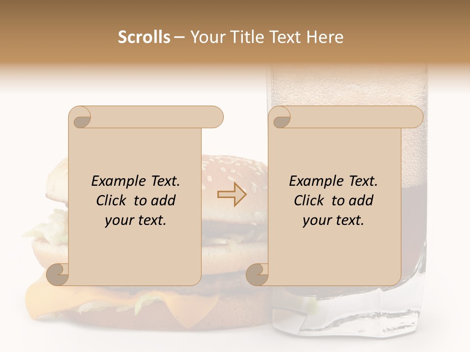 Fast White Background Hamburger PowerPoint Template