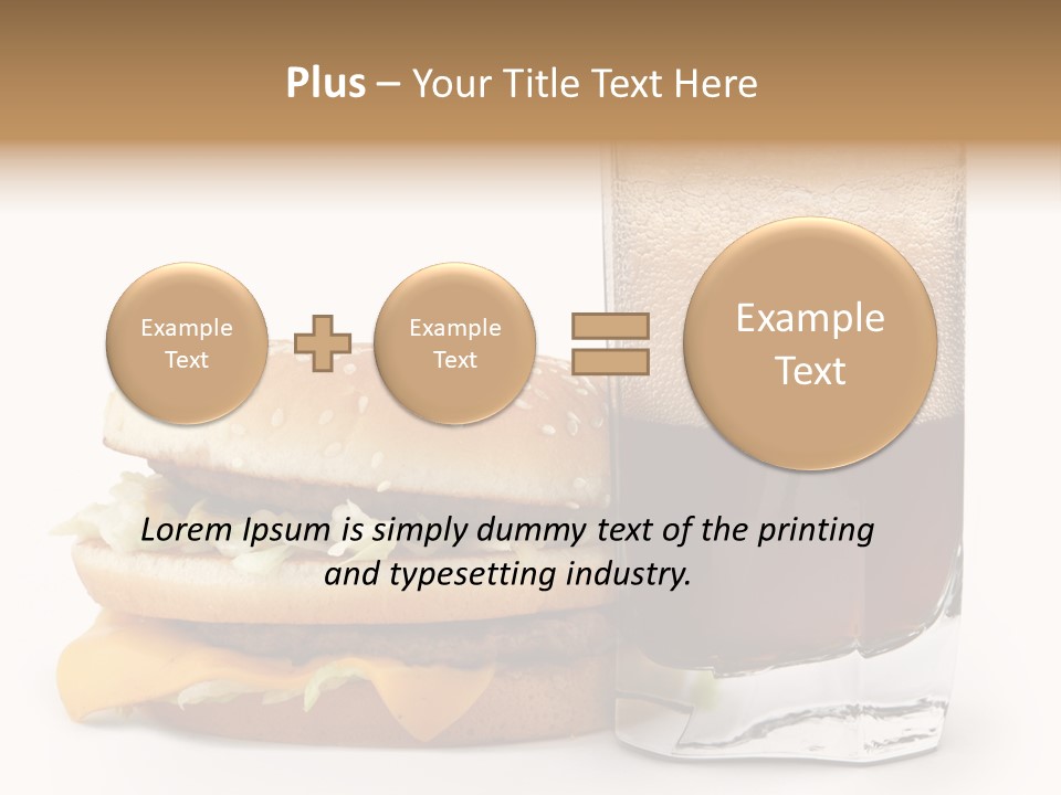 Fast White Background Hamburger PowerPoint Template