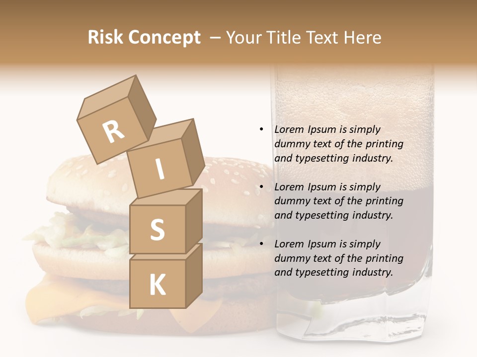 Fast White Background Hamburger PowerPoint Template