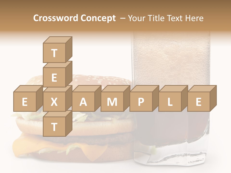 Fast White Background Hamburger PowerPoint Template