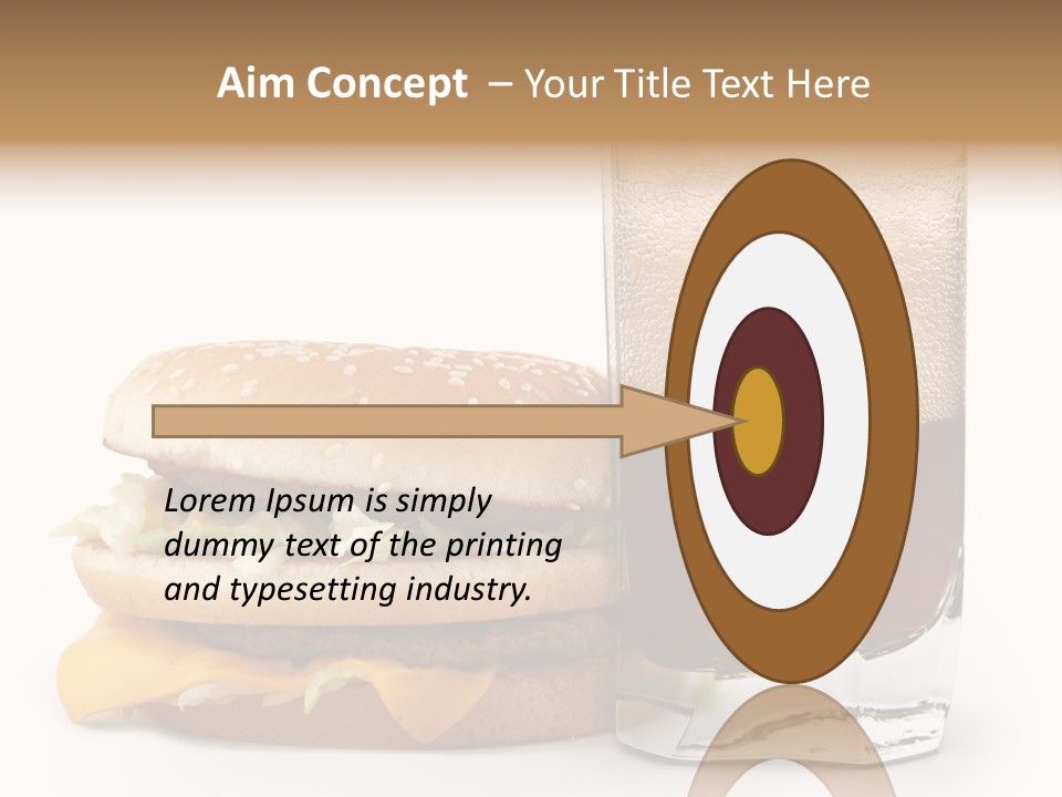 Fast White Background Hamburger PowerPoint Template