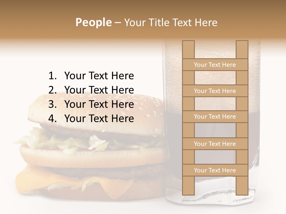 Fast White Background Hamburger PowerPoint Template