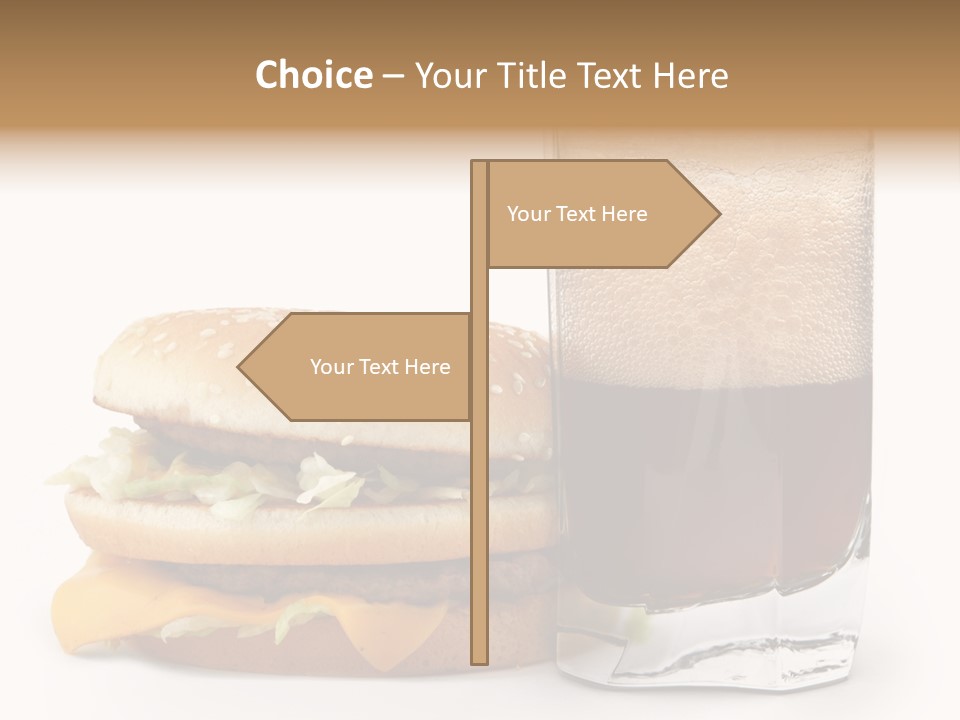 Fast White Background Hamburger PowerPoint Template