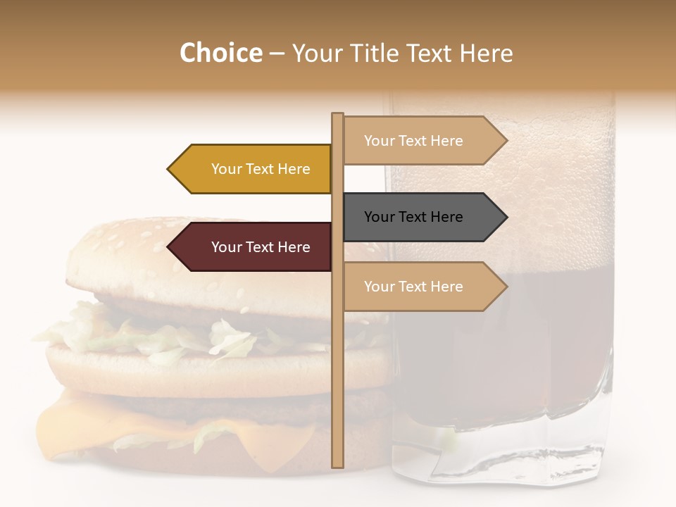 Fast White Background Hamburger PowerPoint Template