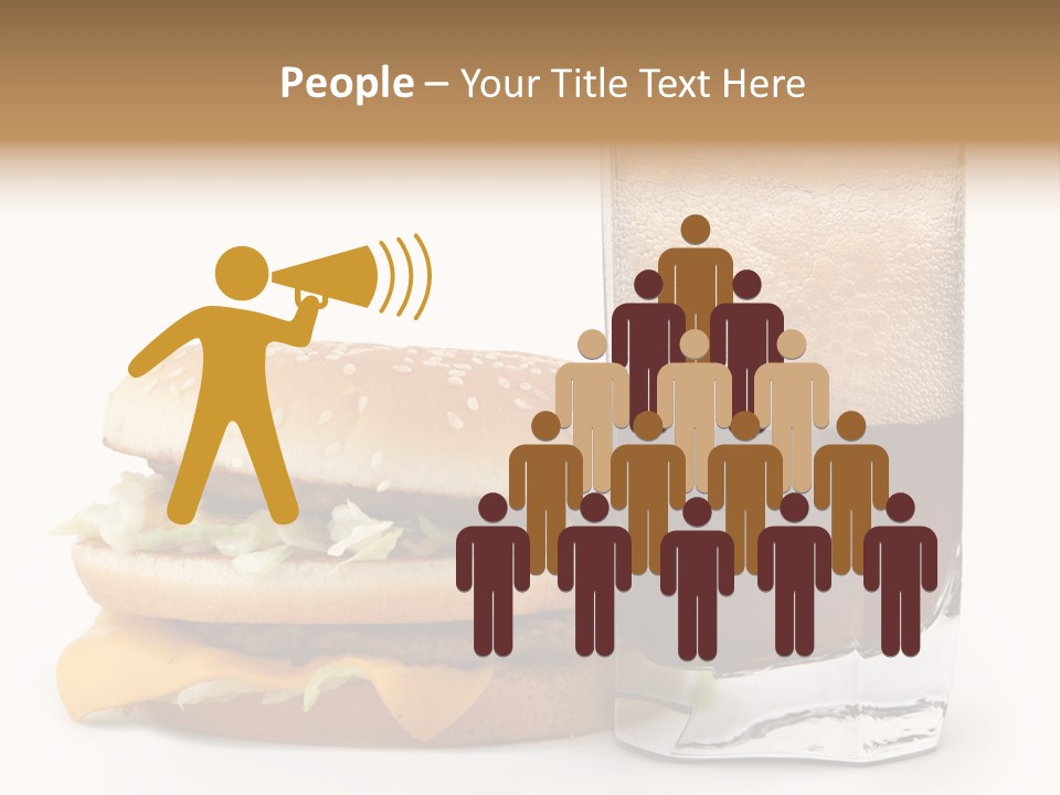 Fast White Background Hamburger PowerPoint Template