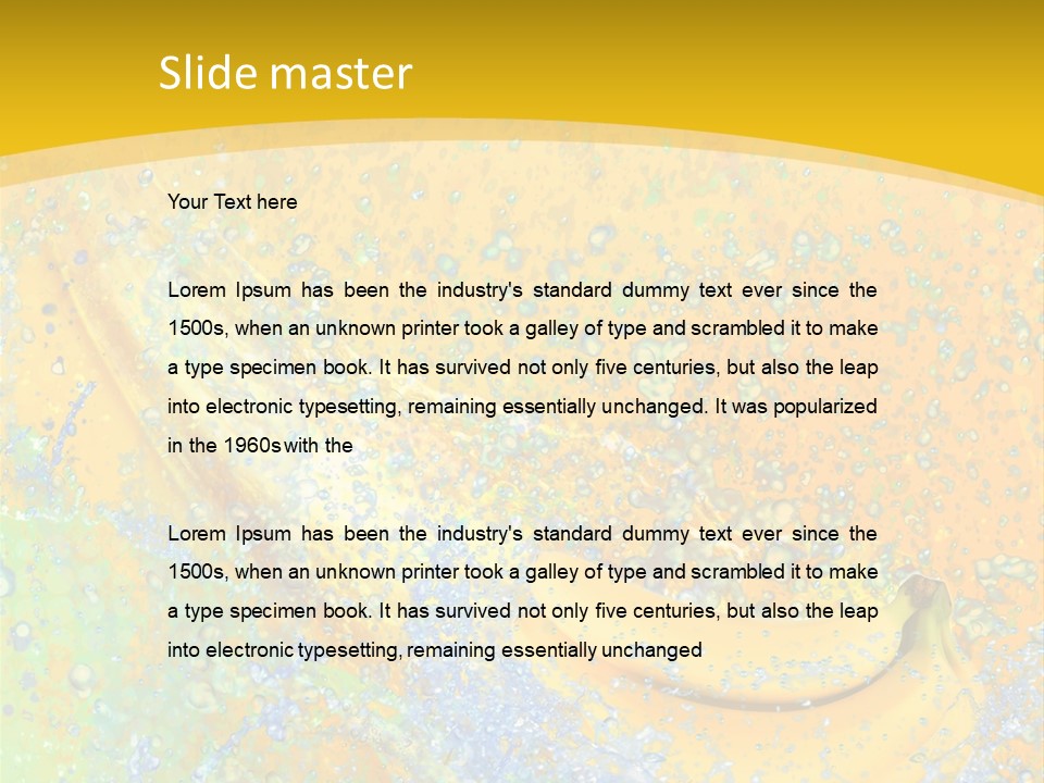 Boisson Chaleur Eau PowerPoint Template