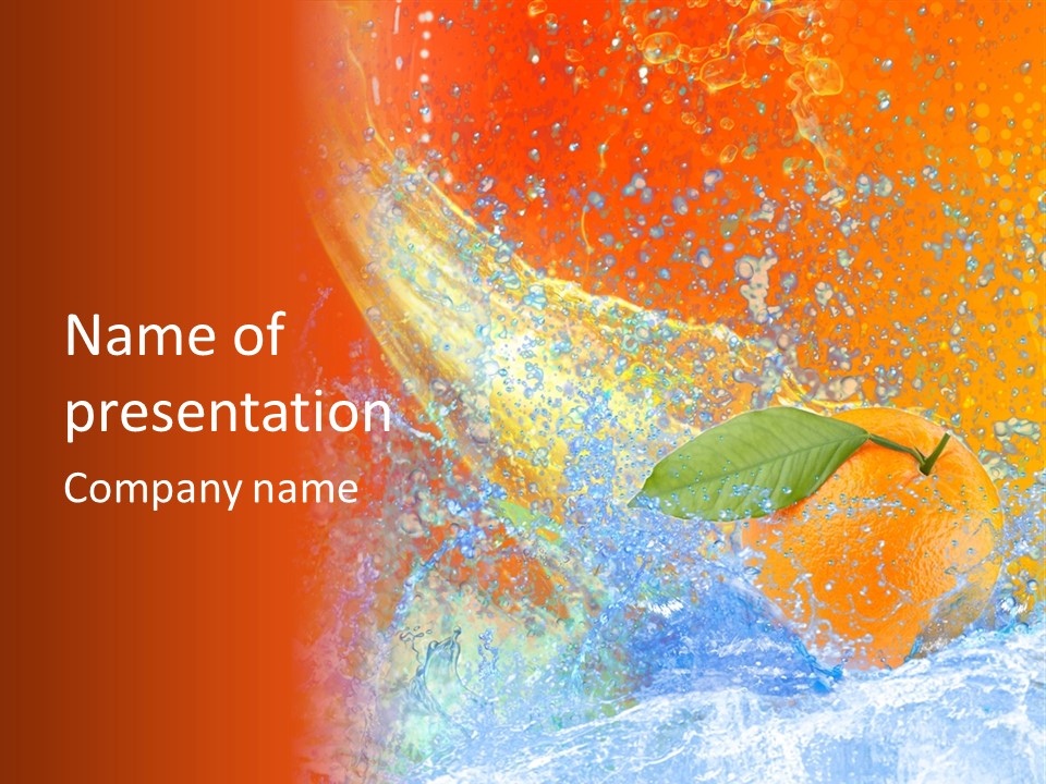 Turbulence Fruits Boisson PowerPoint Template