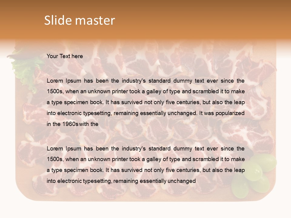 Salumificio Tagliere Carne Di Maiale PowerPoint Template