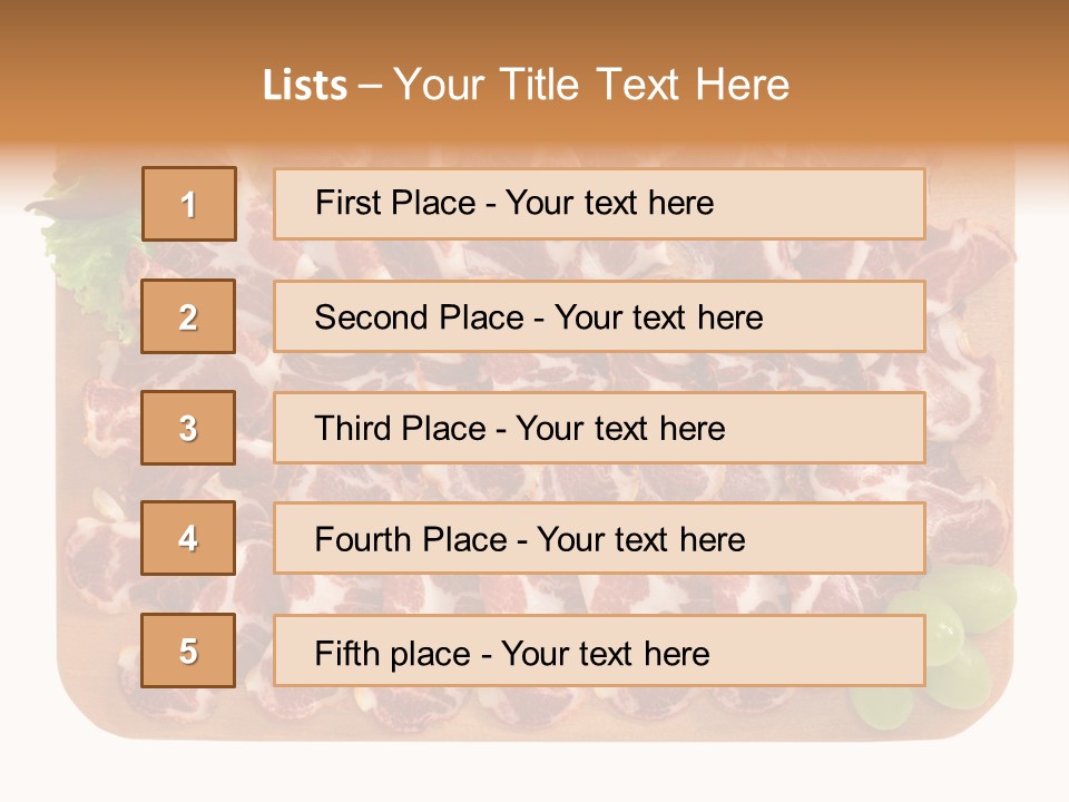 Salumificio Tagliere Carne Di Maiale PowerPoint Template