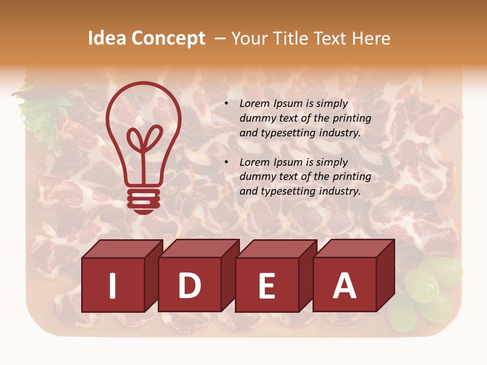 Salumificio Tagliere Carne Di Maiale PowerPoint Template