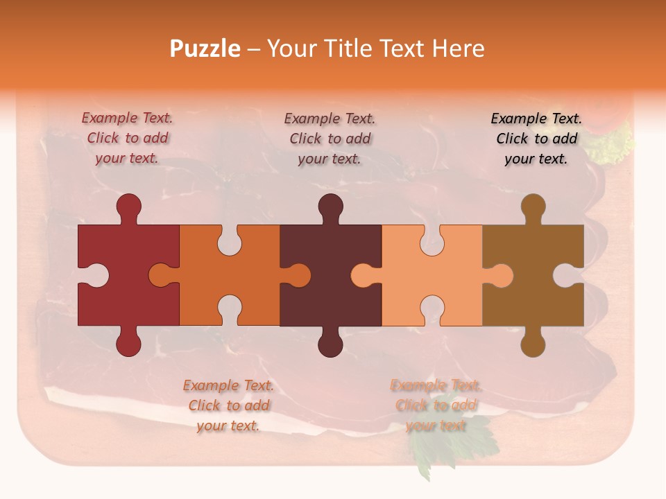 Trancio Cena Ingrediente PowerPoint Template