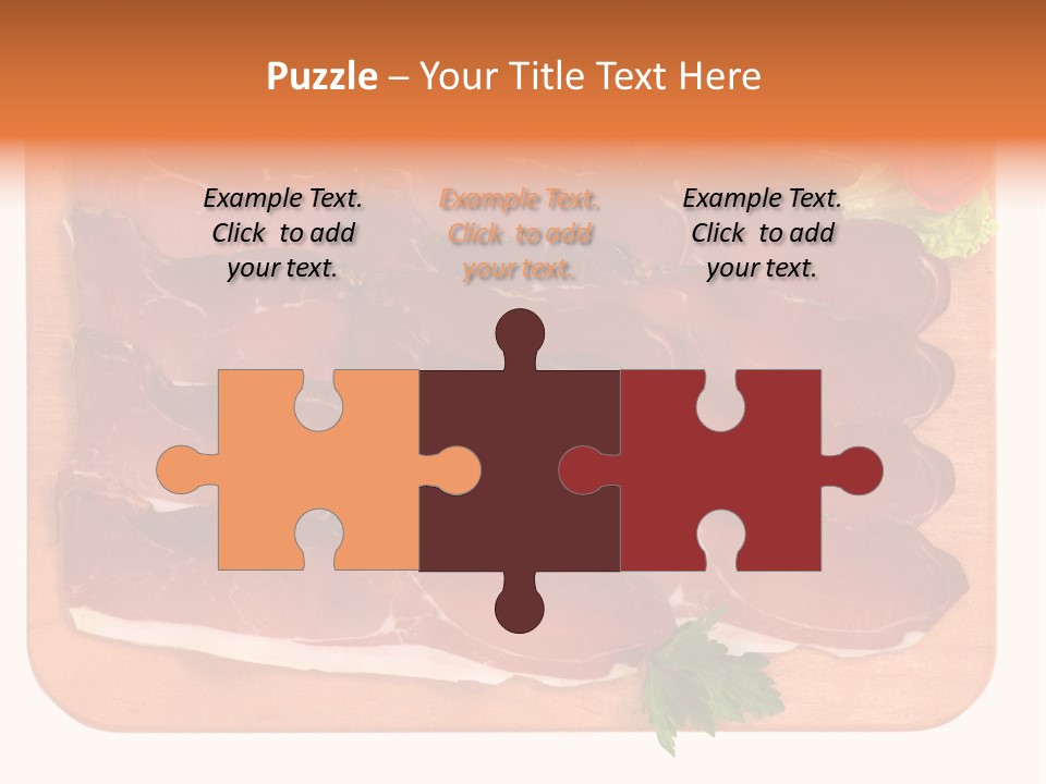 Trancio Cena Ingrediente PowerPoint Template