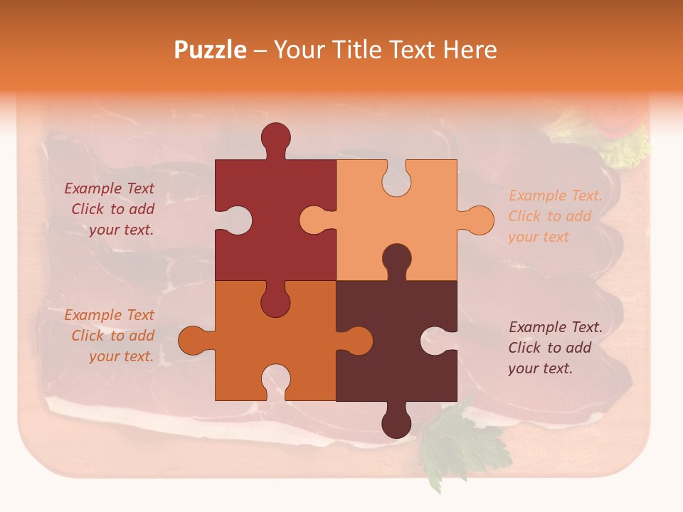 Trancio Cena Ingrediente PowerPoint Template