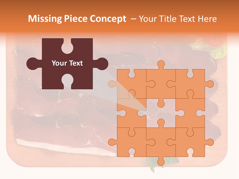 Trancio Cena Ingrediente PowerPoint Template