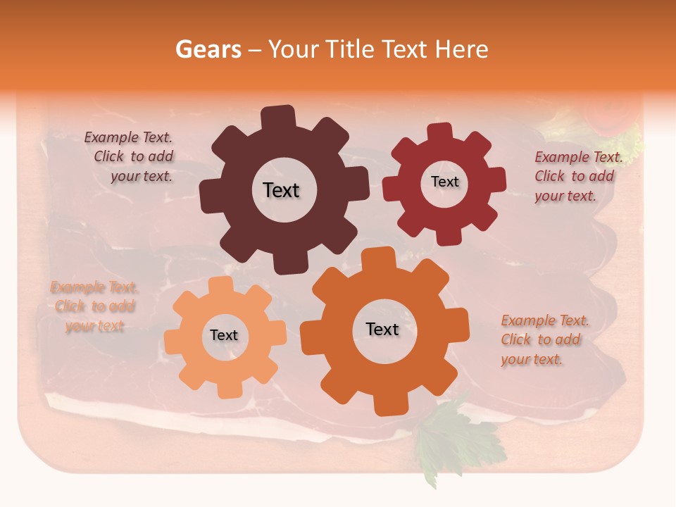 Trancio Cena Ingrediente PowerPoint Template