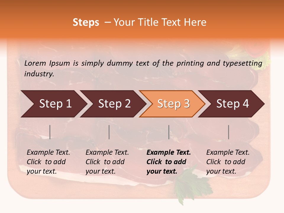 Trancio Cena Ingrediente PowerPoint Template