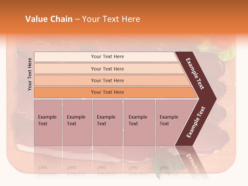 Trancio Cena Ingrediente PowerPoint Template