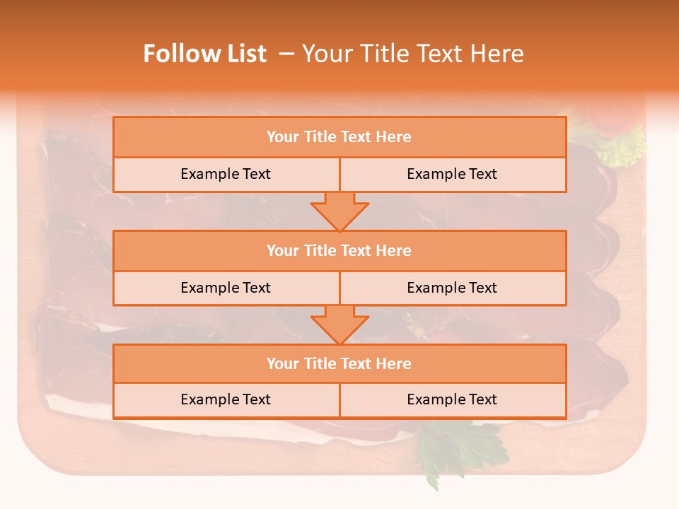 Trancio Cena Ingrediente PowerPoint Template