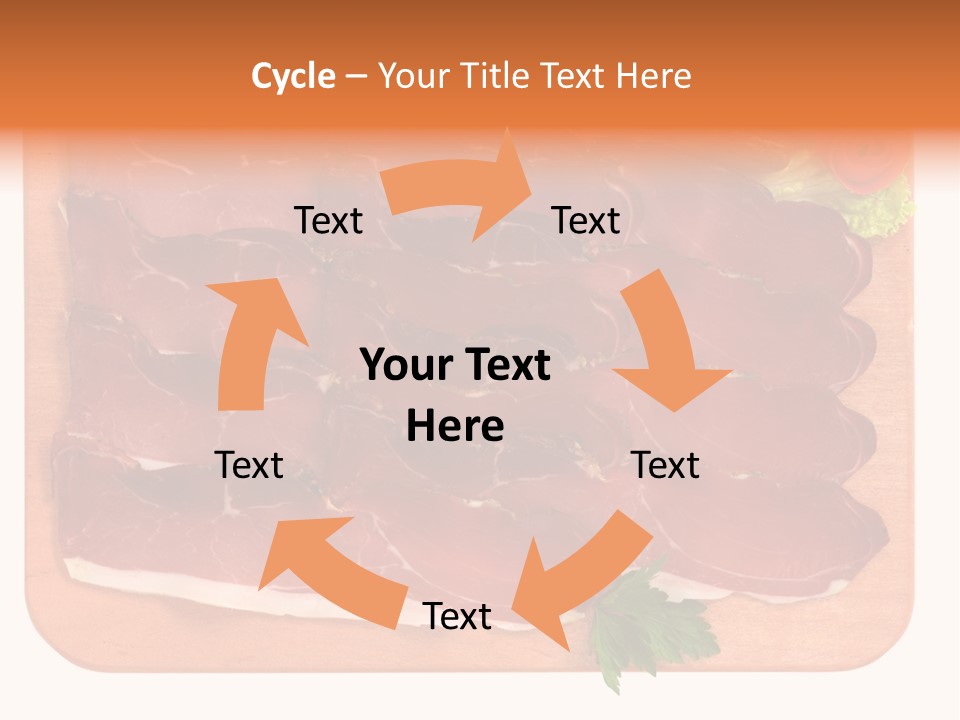 Trancio Cena Ingrediente PowerPoint Template