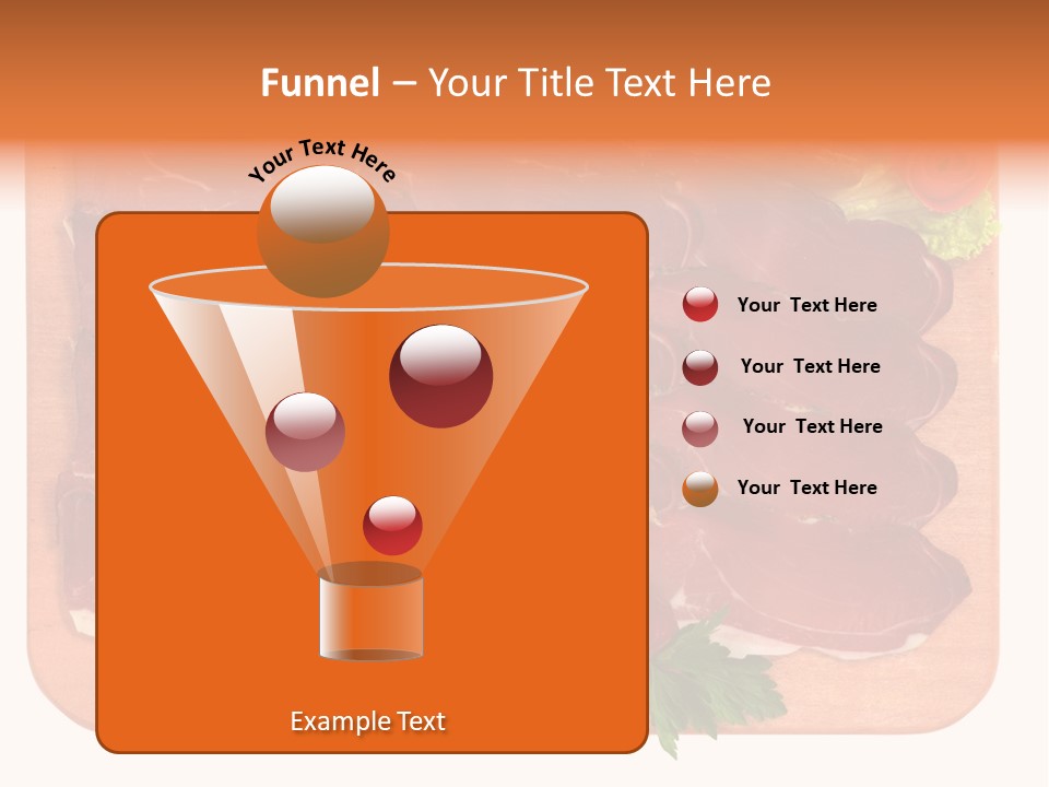 Trancio Cena Ingrediente PowerPoint Template