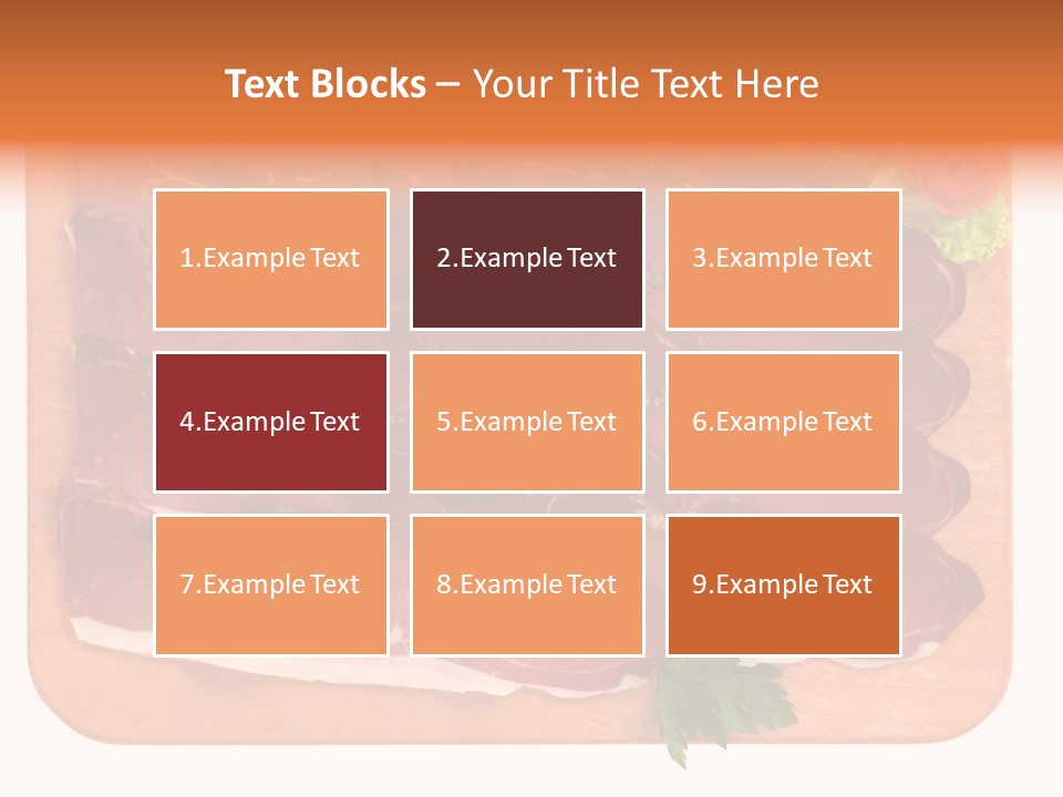 Trancio Cena Ingrediente PowerPoint Template