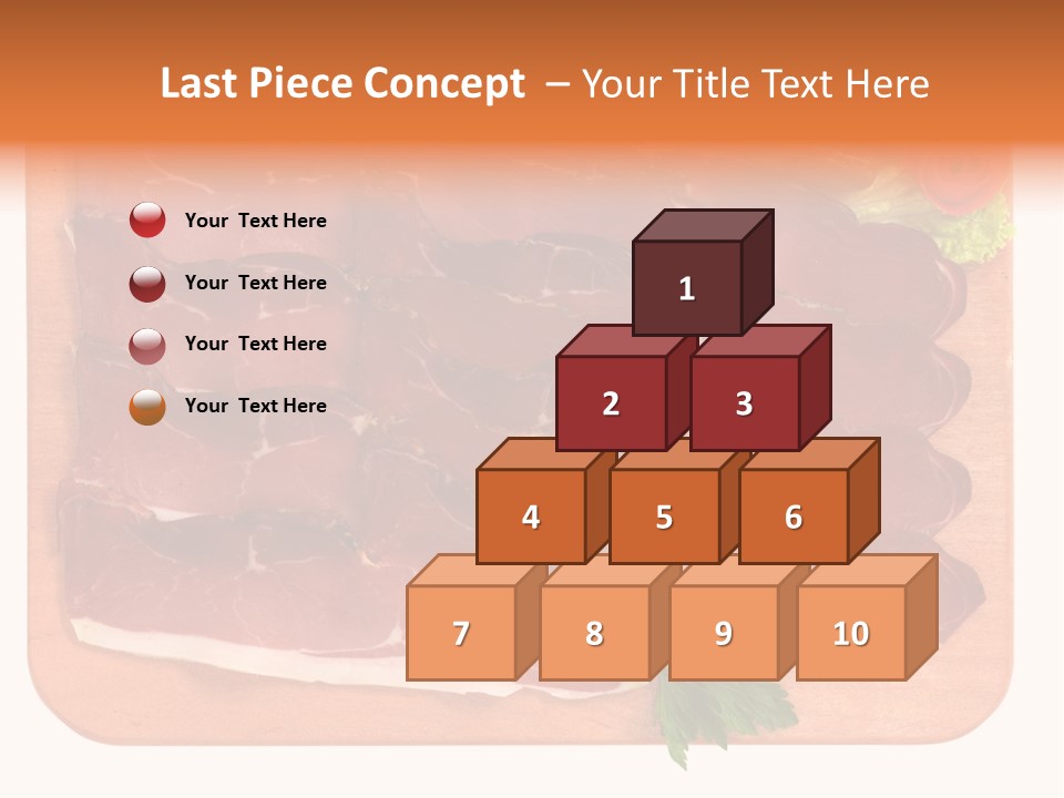 Trancio Cena Ingrediente PowerPoint Template